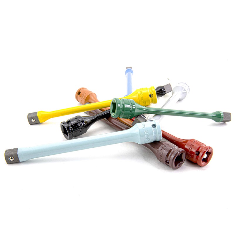 Genius Tools TO-410EXT - 10 Piece 1/2" Drive Torque Extension Bar Set, Color-Coded, 60 ft.lbs.~150 ft. lbs. - Image 5